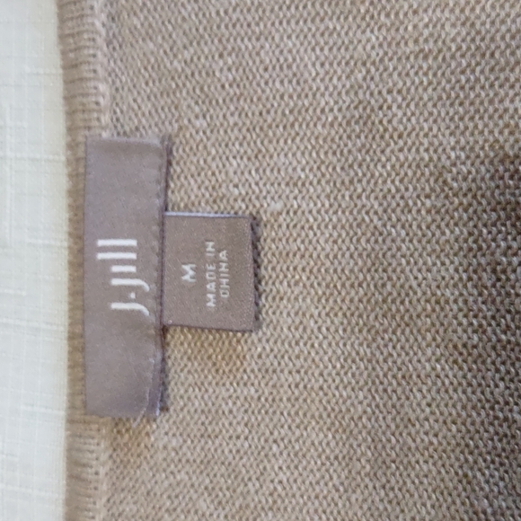 J Jill Cotton/Linen Blend Open Front Cardigan Sweater - Picture 5 of 6